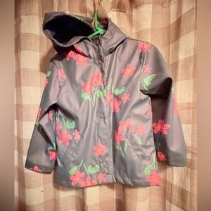 Old Navy Gray Floral Kids Raincoat